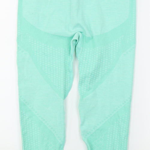 South Beach Womens Blue Polka Dot  Jogger Leggings Size XS L23 in