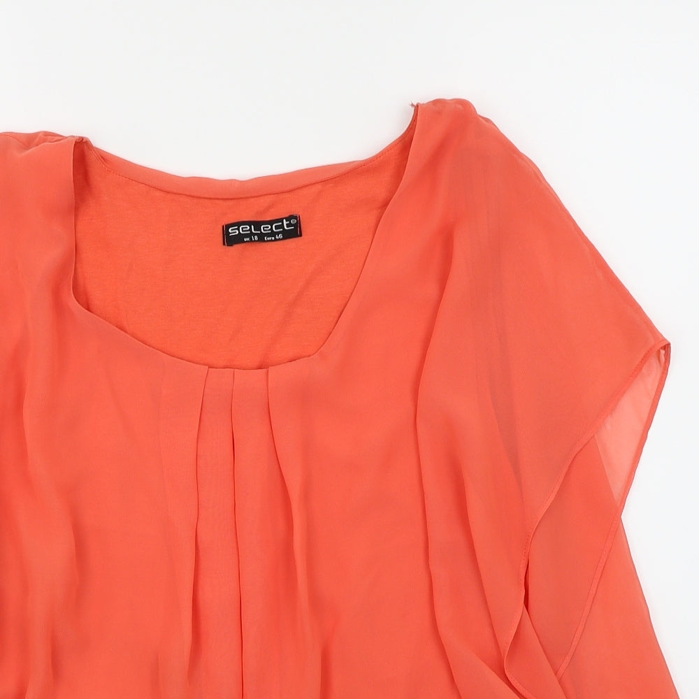 Select Womens Orange   Basic Blouse Size 18