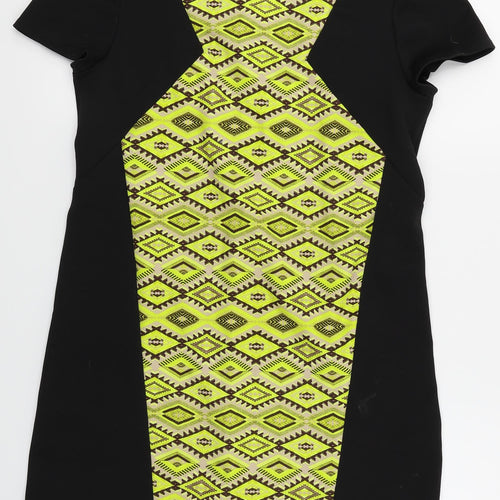 Miss Selfridge Womens Black   Bodycon  Size 10  - Tribal Print