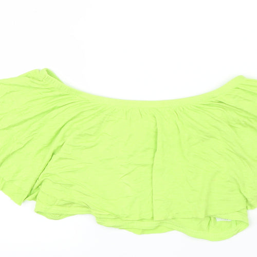 Boohoo Womens Green   Cropped T-Shirt Size 6