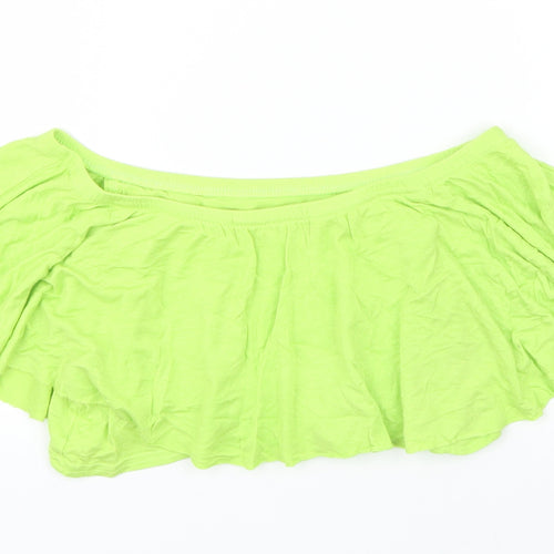 Boohoo Womens Green   Cropped T-Shirt Size 6