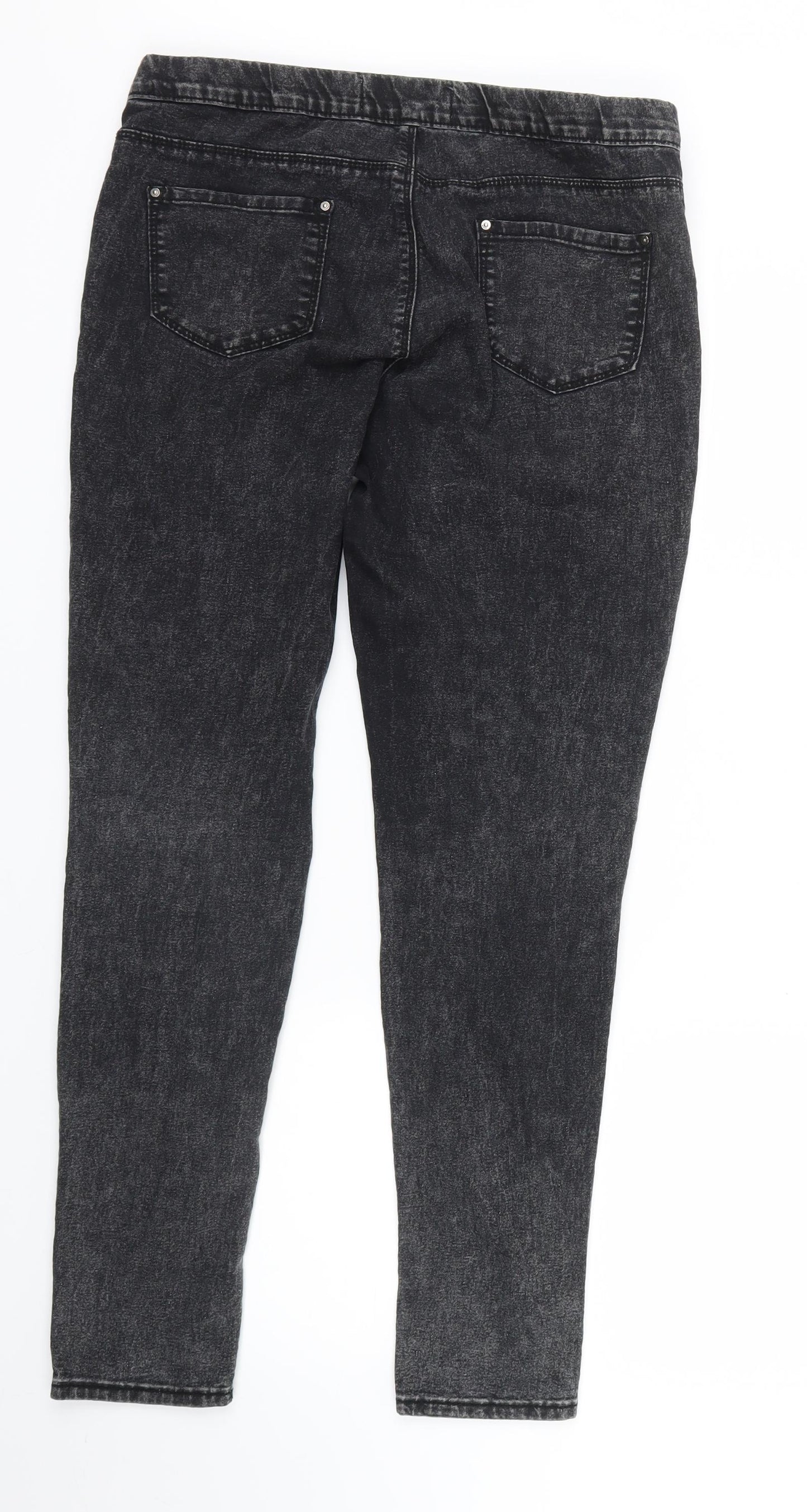 Denim Co. Womens Black  Denim Jegging Jeans Size 12 L29 in