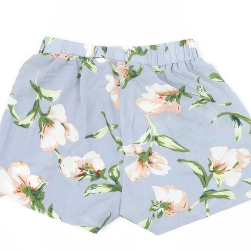 Preworn Womens Purple Floral  Hot Pants Shorts Size S