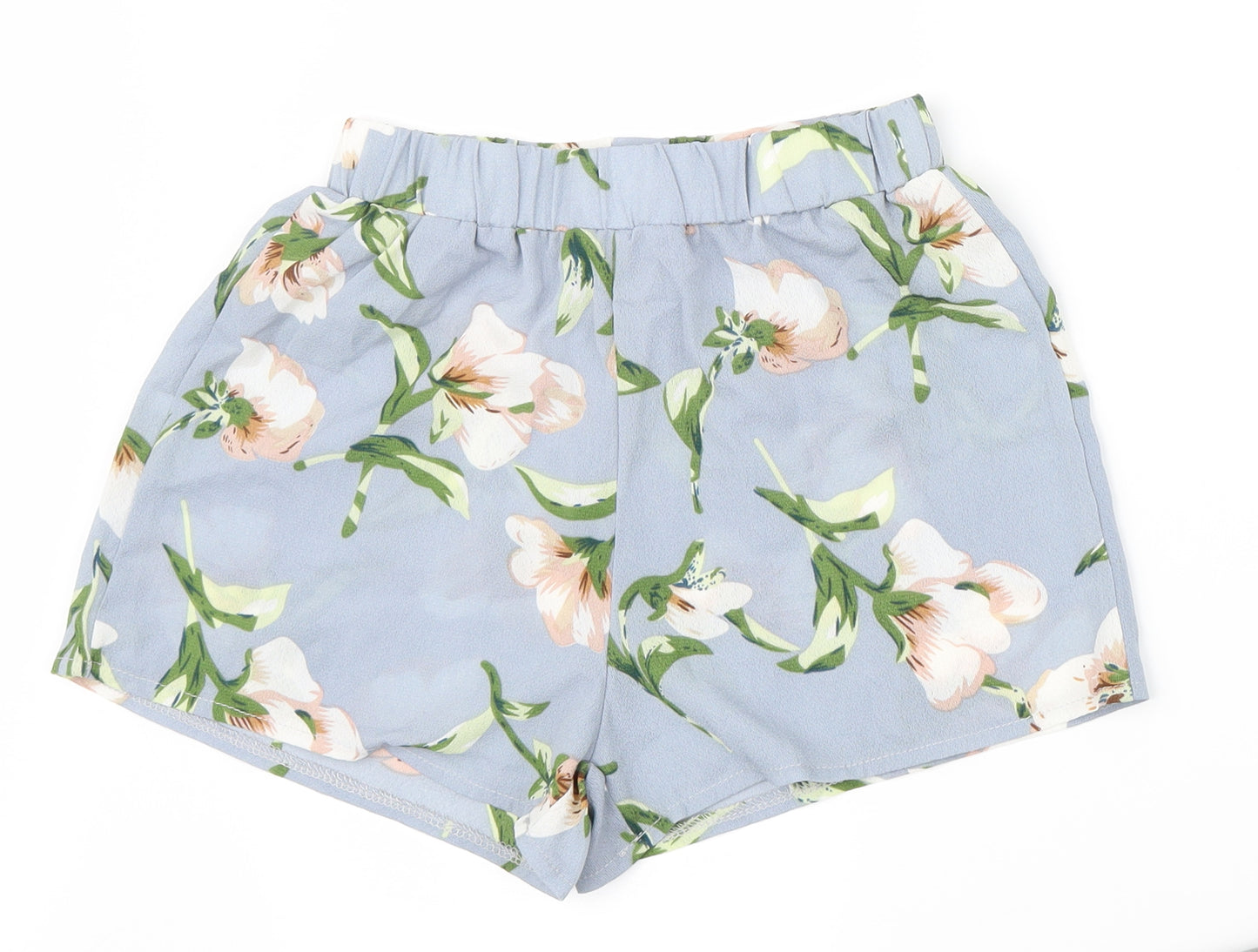 Preworn Womens Purple Floral  Hot Pants Shorts Size S