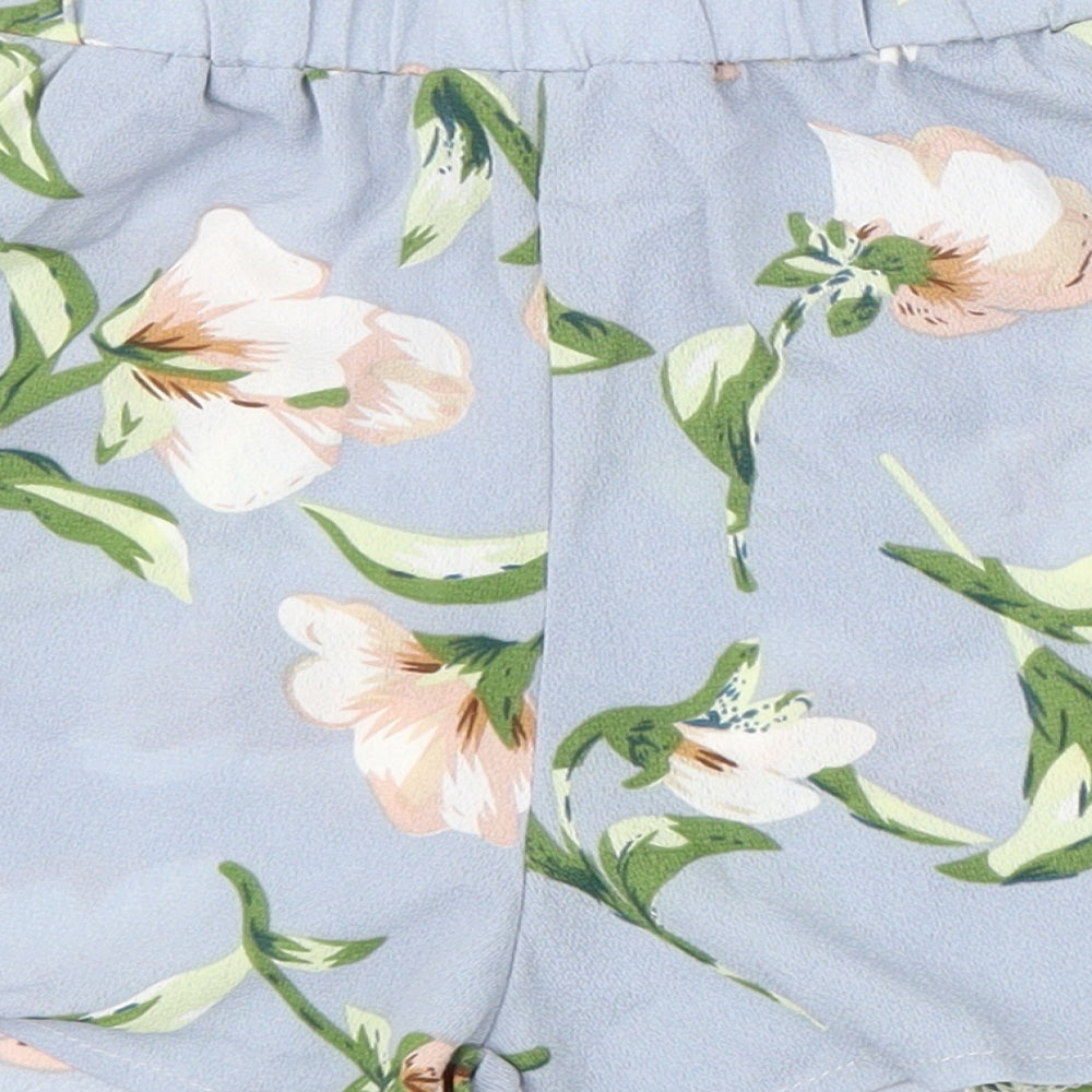 Preworn Womens Purple Floral  Hot Pants Shorts Size S