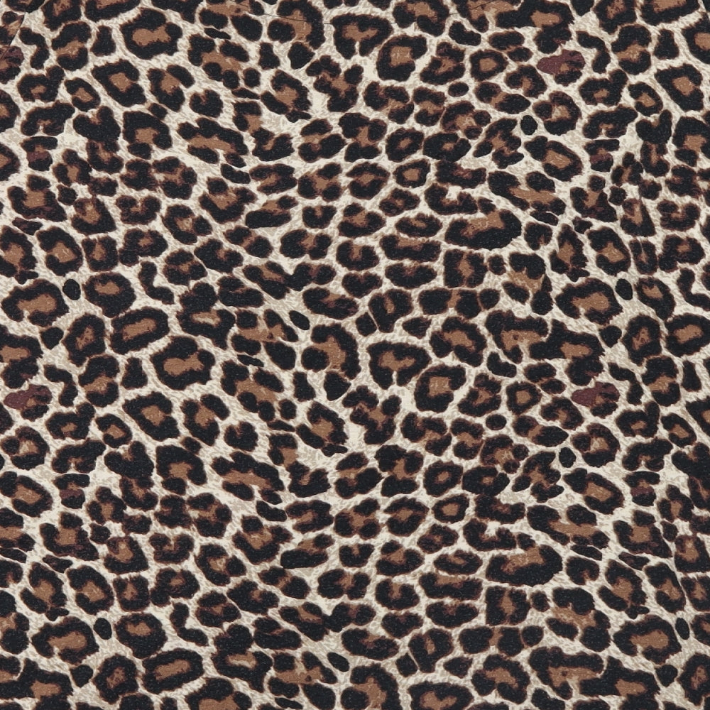 George Womens Brown Animal Print  Basic T-Shirt Size 24