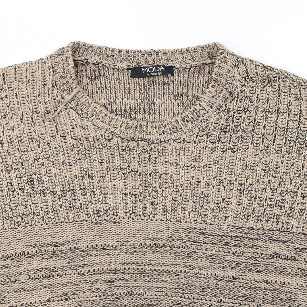 George Womens Beige  Knit Pullover Jumper Size 12