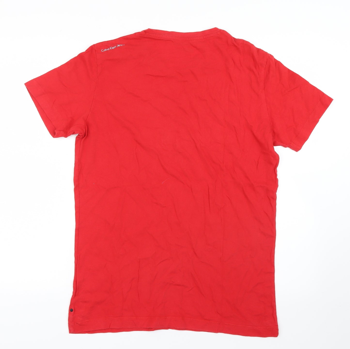 Calvin Klein Mens Red    T-Shirt Size M