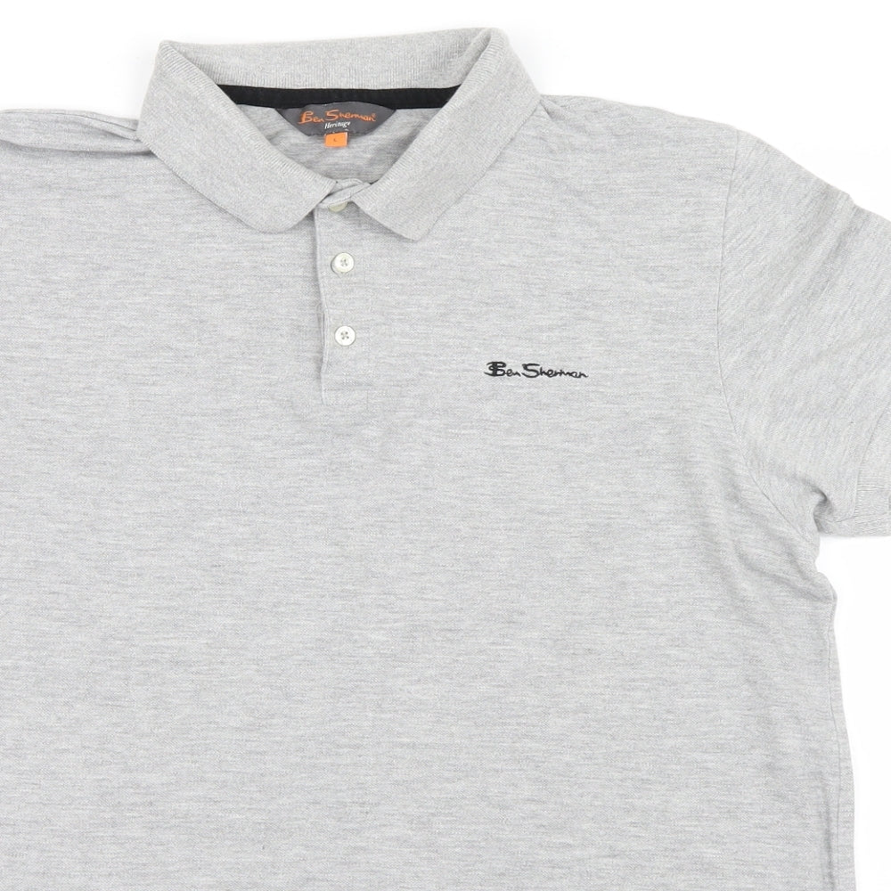 Ben Sherman Mens Grey    Polo Size L