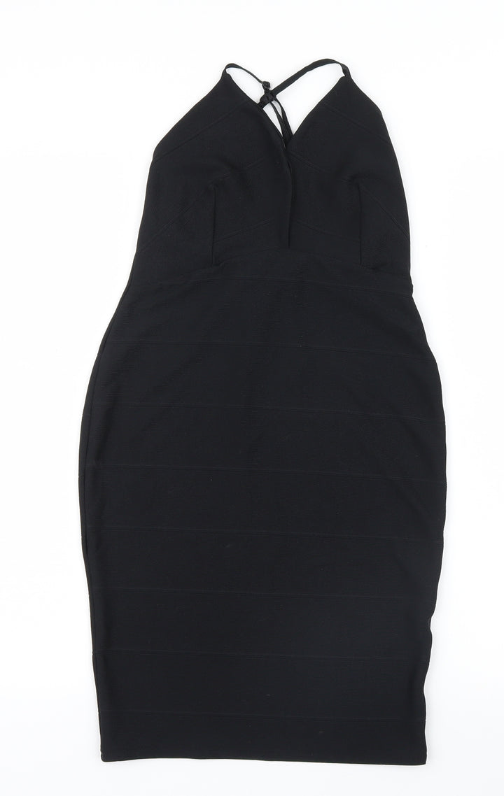 Boohoo Womens Black Bodycon Size 10