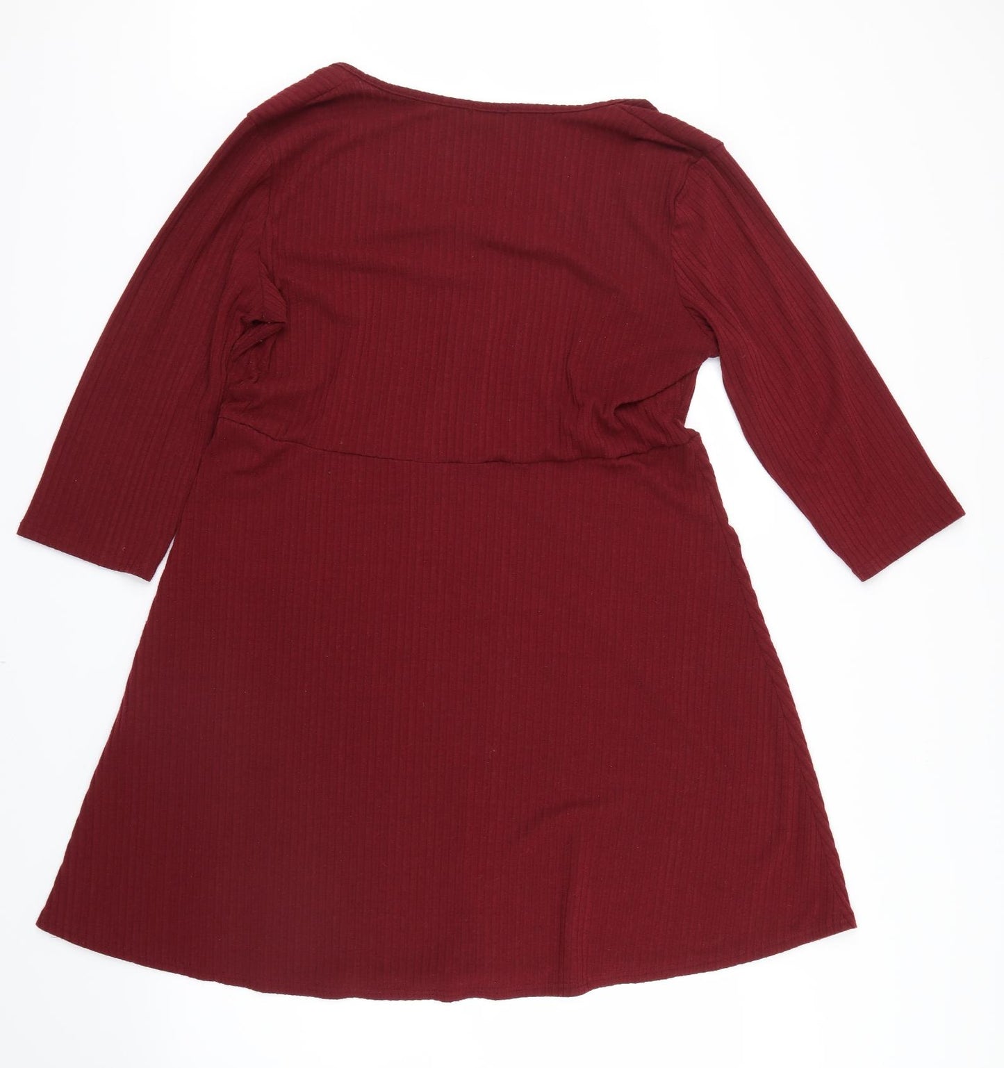 Boohoo Womens Red   Shirt Dress  Size 22