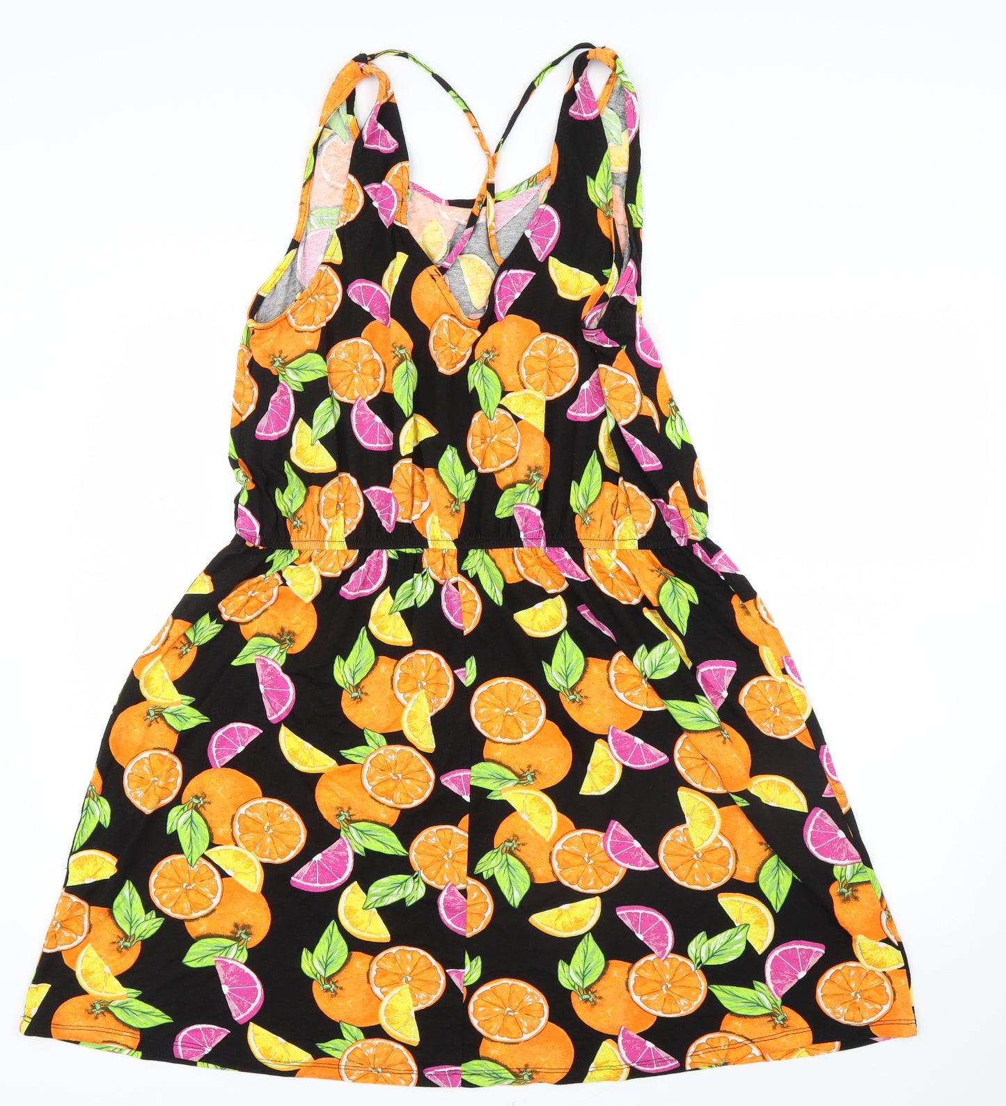 George Womens Orange Geometric  Shirt Dress  Size XL