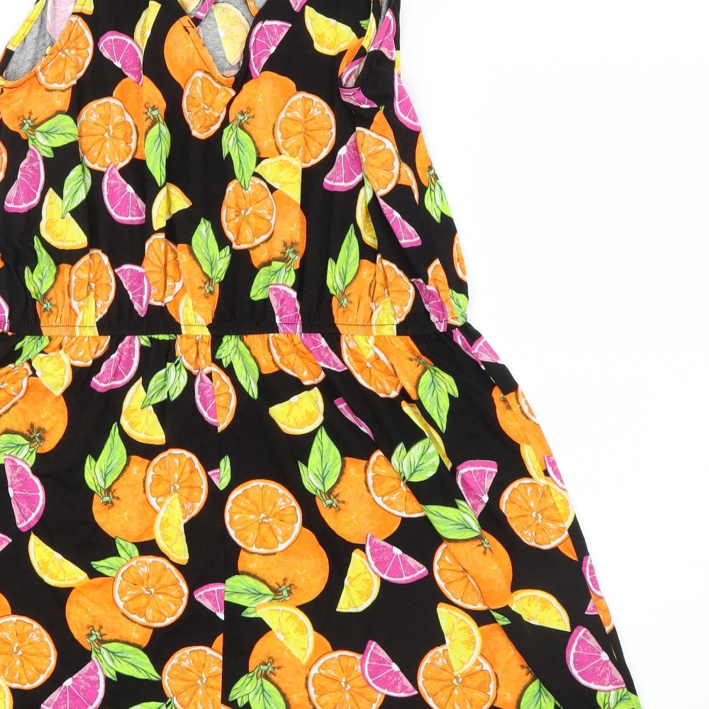 George Womens Orange Geometric  Shirt Dress  Size XL