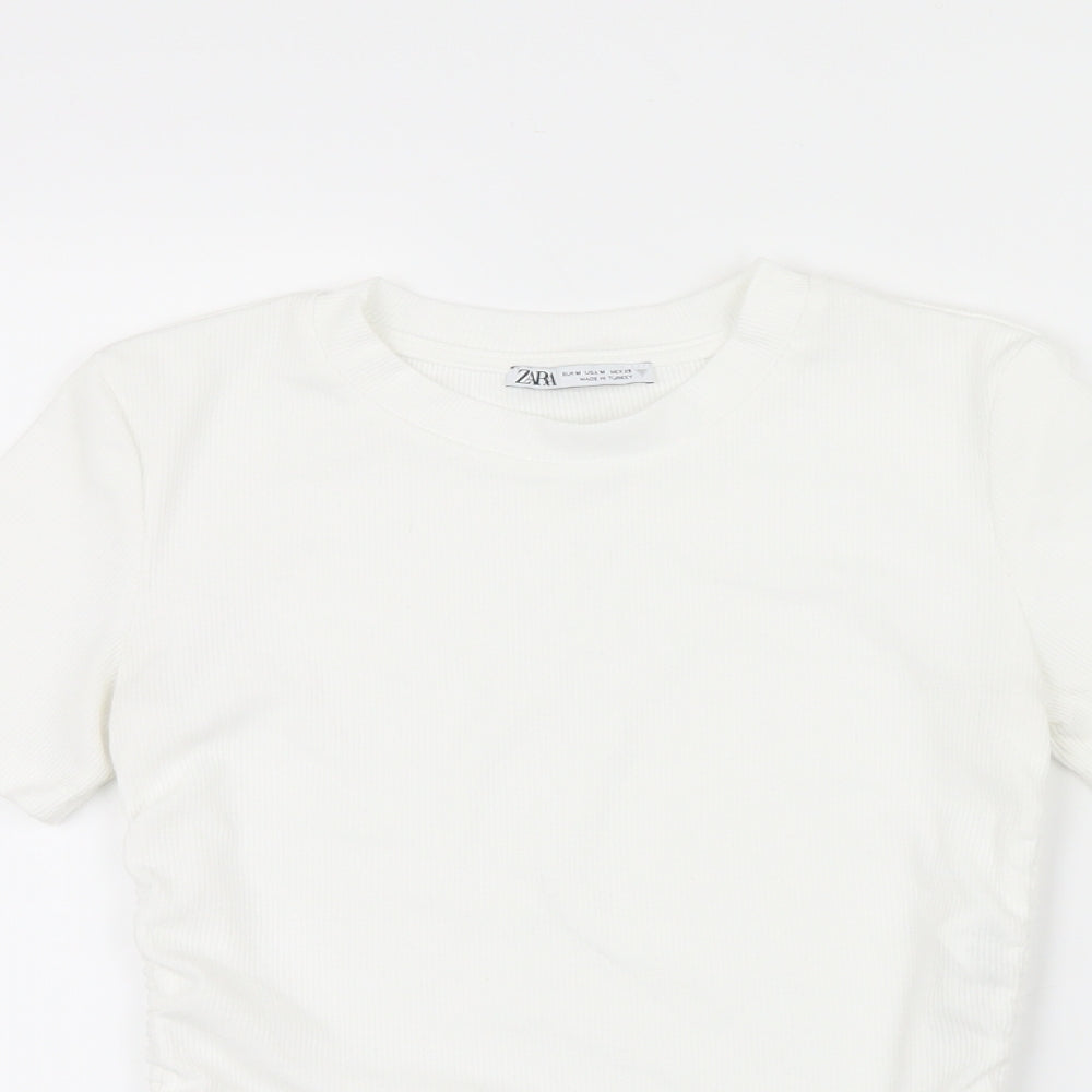 Zara Womens White   Basic T-Shirt Size 10