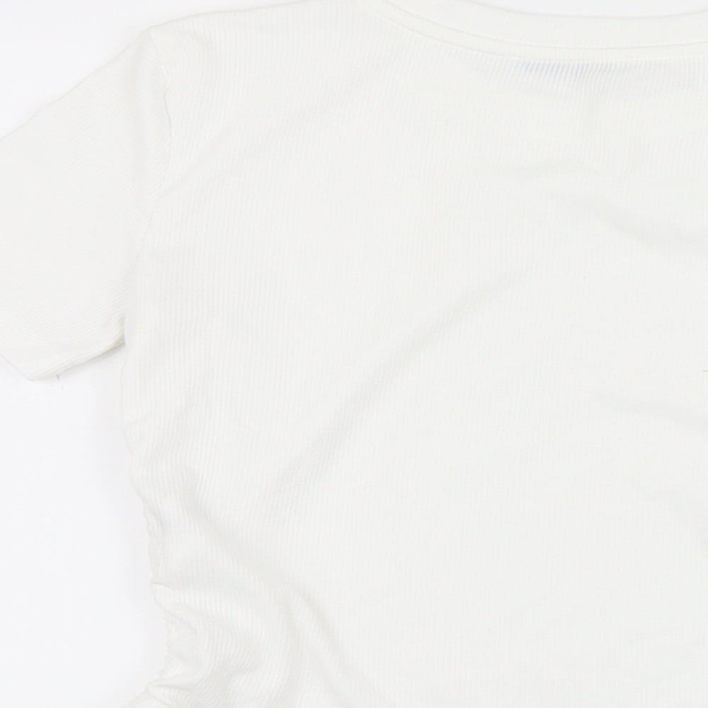 Zara Womens White   Basic T-Shirt Size 10