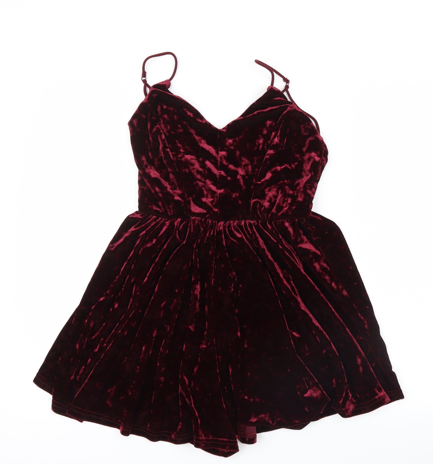 Pins & Needles Womens Red  Velvet Playsuit One-Piece Size M