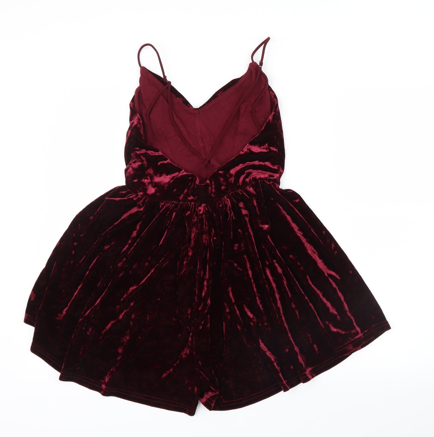 Pins & Needles Womens Red  Velvet Playsuit One-Piece Size M