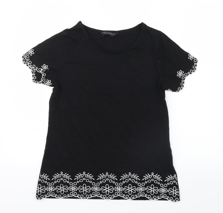 Dorothy Perkins Womens Black Basic T-Shirt Size 6