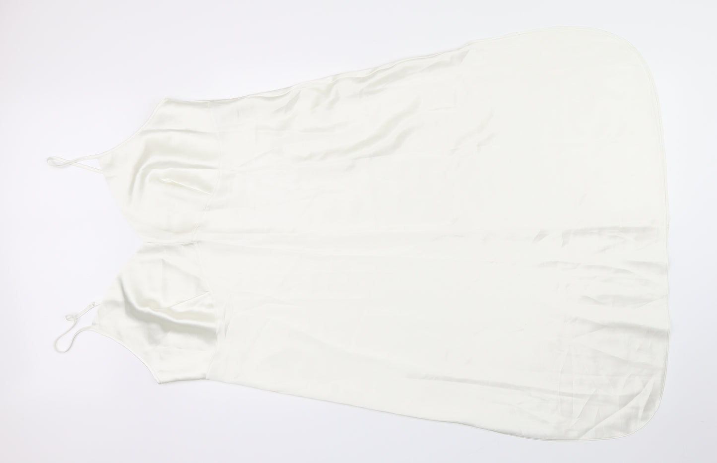Marks and Spencer Womens White  Satin T-Shirt Dress  Size 20