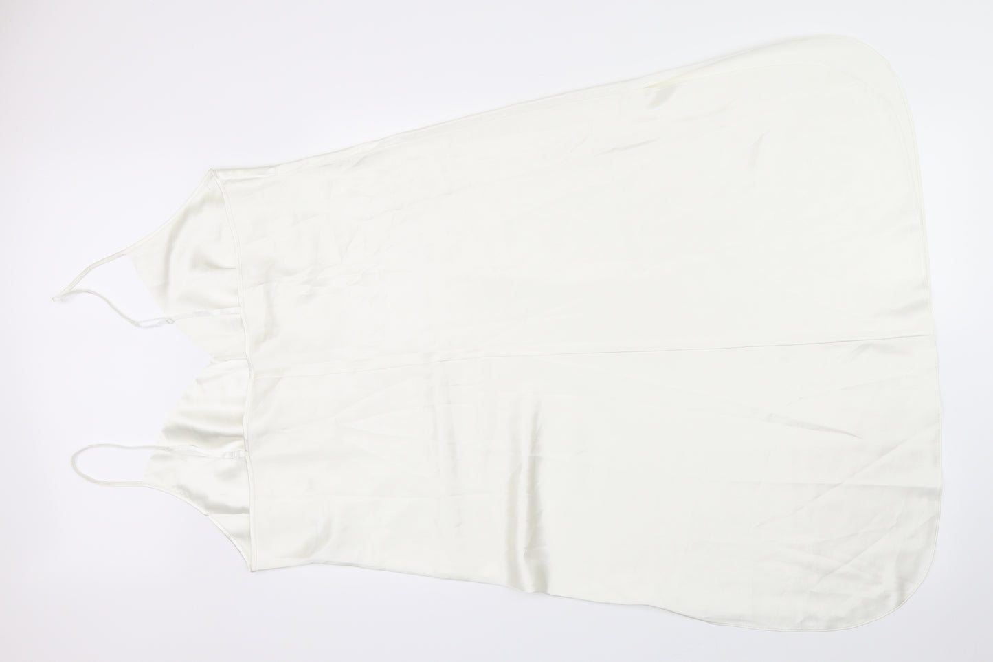 Marks and Spencer Womens White  Satin T-Shirt Dress  Size 20