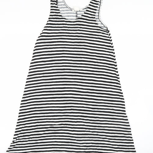 H&M Womens Black Striped  Shirt Dress  Size 4
