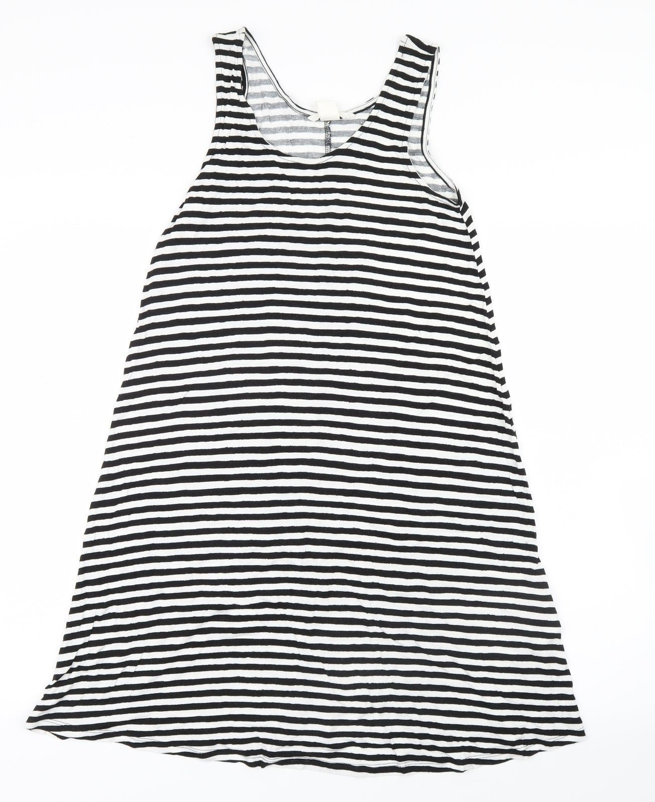 H&M Womens Black Striped  Shirt Dress  Size 4