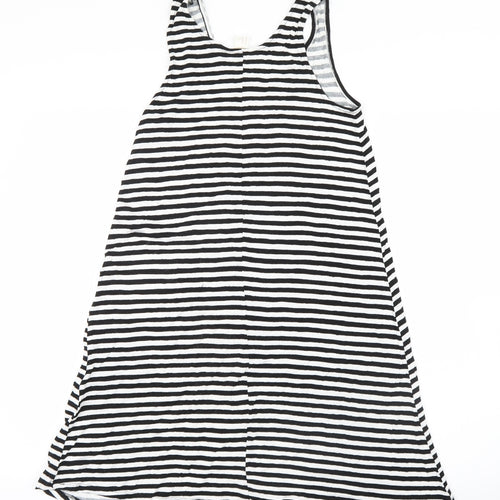 H&M Womens Black Striped  Shirt Dress  Size 4