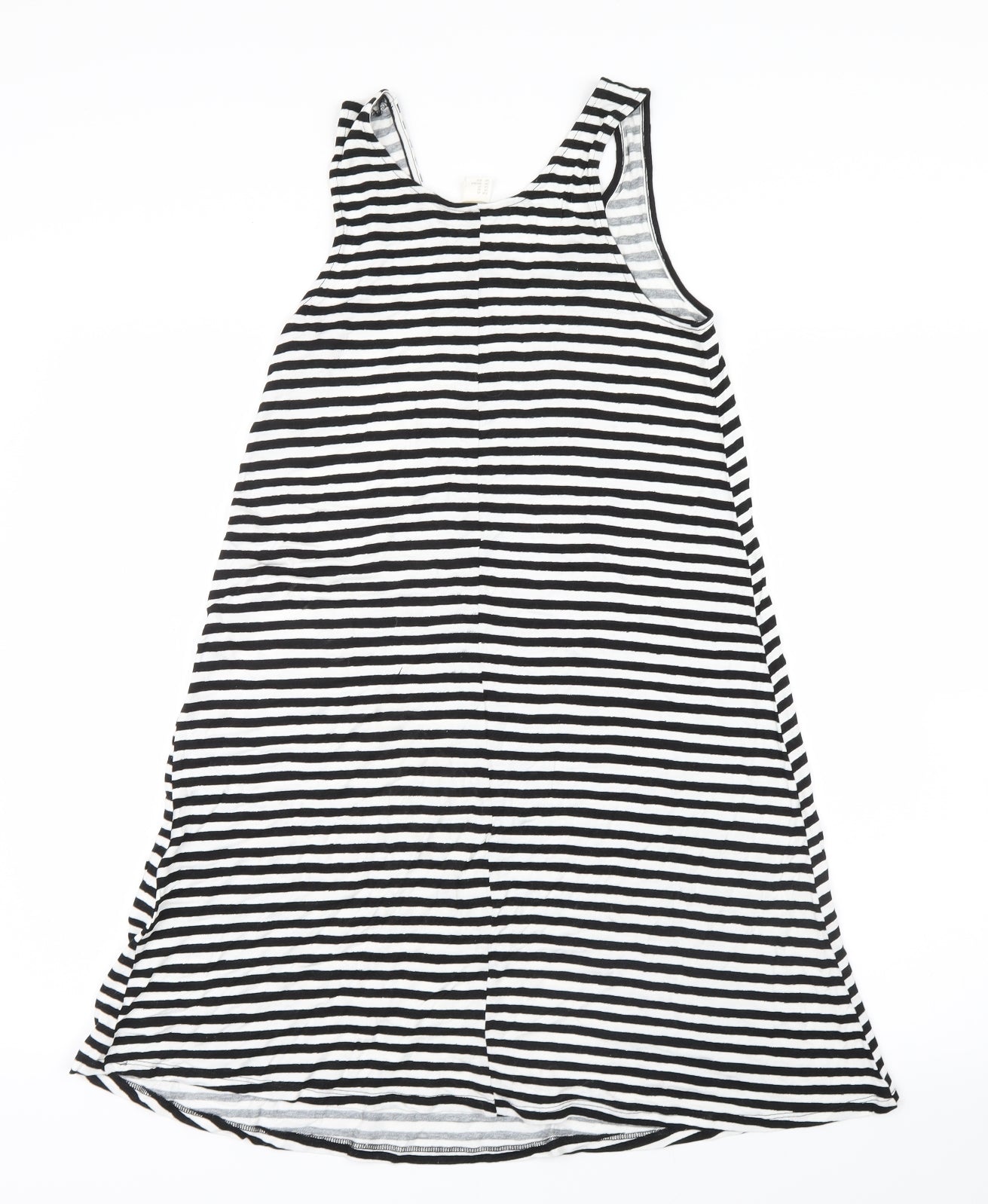 H&M Womens Black Striped  Shirt Dress  Size 4