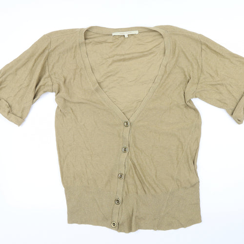 River Island Womens Beige  Knit Cardigan Jumper Size 14