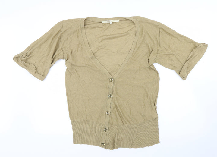 River Island Womens Beige  Knit Cardigan Jumper Size 14