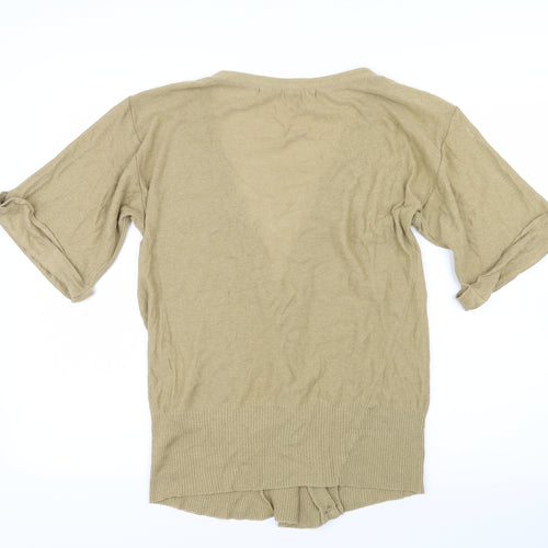 River Island Womens Beige  Knit Cardigan Jumper Size 14