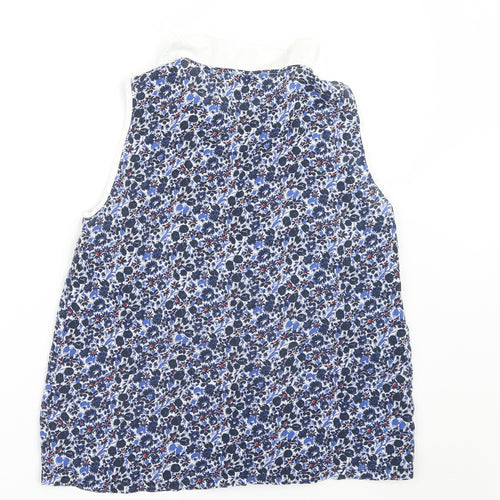 Jack Wills Womens Blue Floral  Basic Blouse Size 8