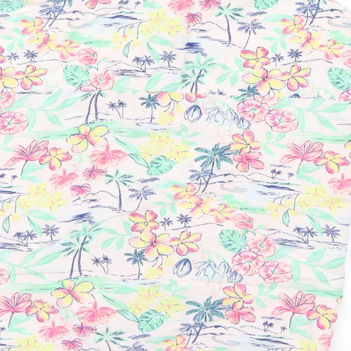 Marks and Spencer Girls Pink Floral  Basic Button-Up Size 10-11 Years  - Tie up front