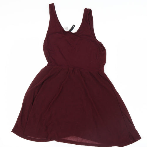 Divided by H&M Womens Red   Shirt Dress  Size 8