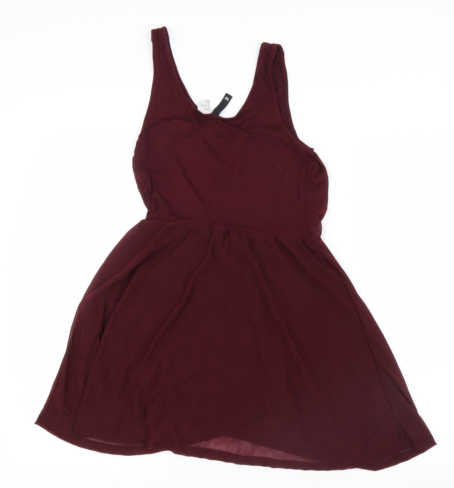 Divided by H&M Womens Red   Shirt Dress  Size 8