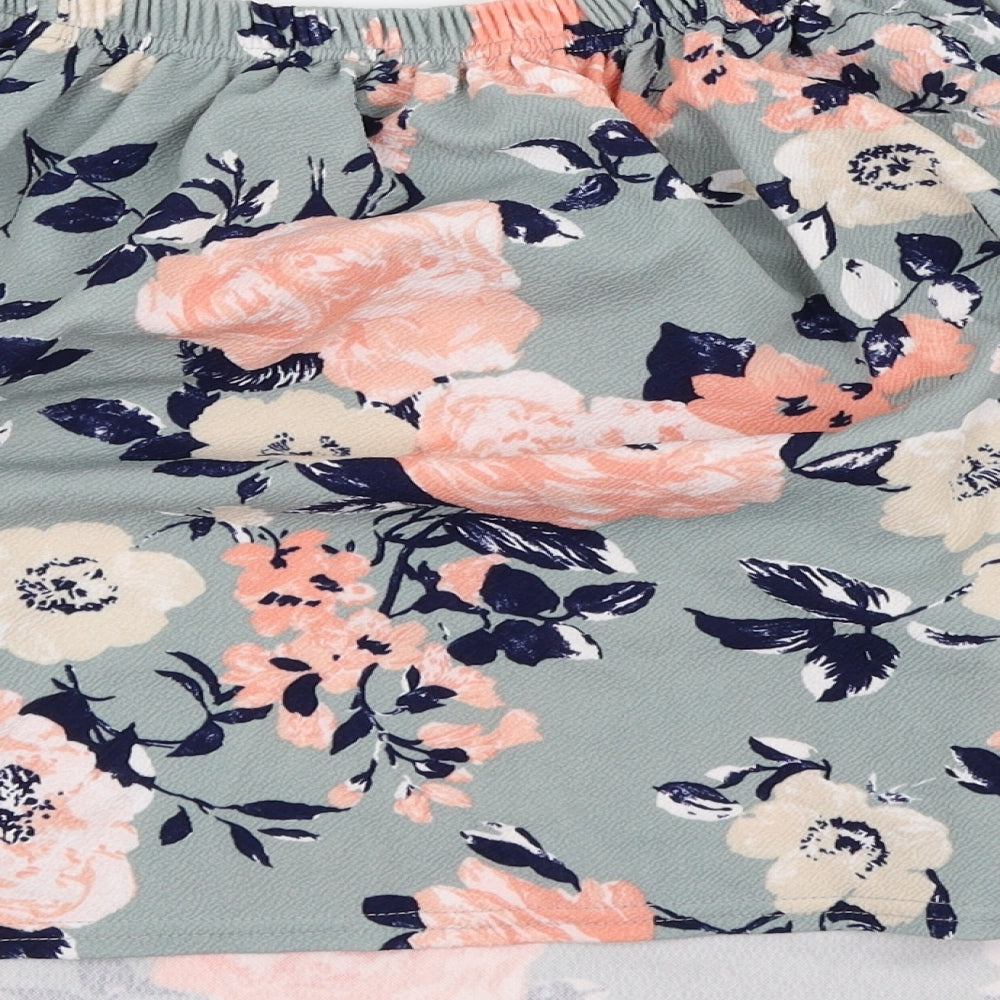 Glamour Babe Womens Multicoloured Floral  Basic Blouse Size L