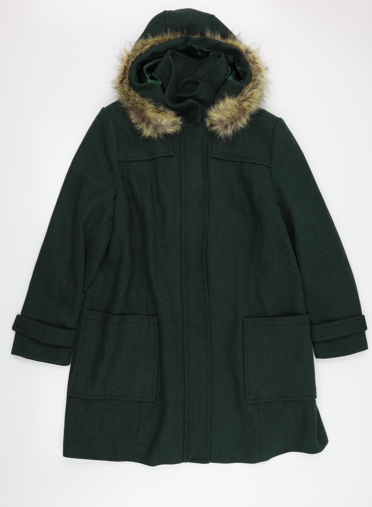 Papaya Womens Green   Parka Coatigan Size 20