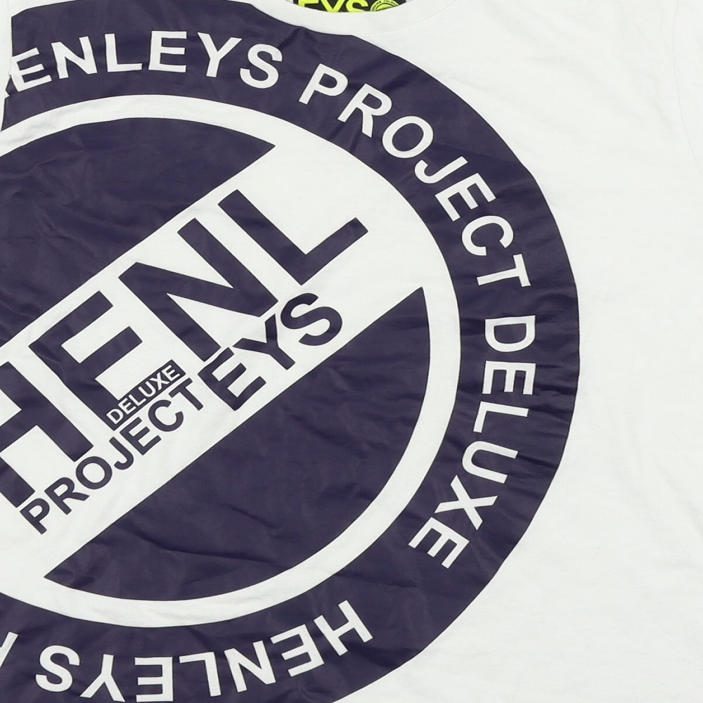 Henleys Boys White   Basic T-Shirt Size 11-12 Years
