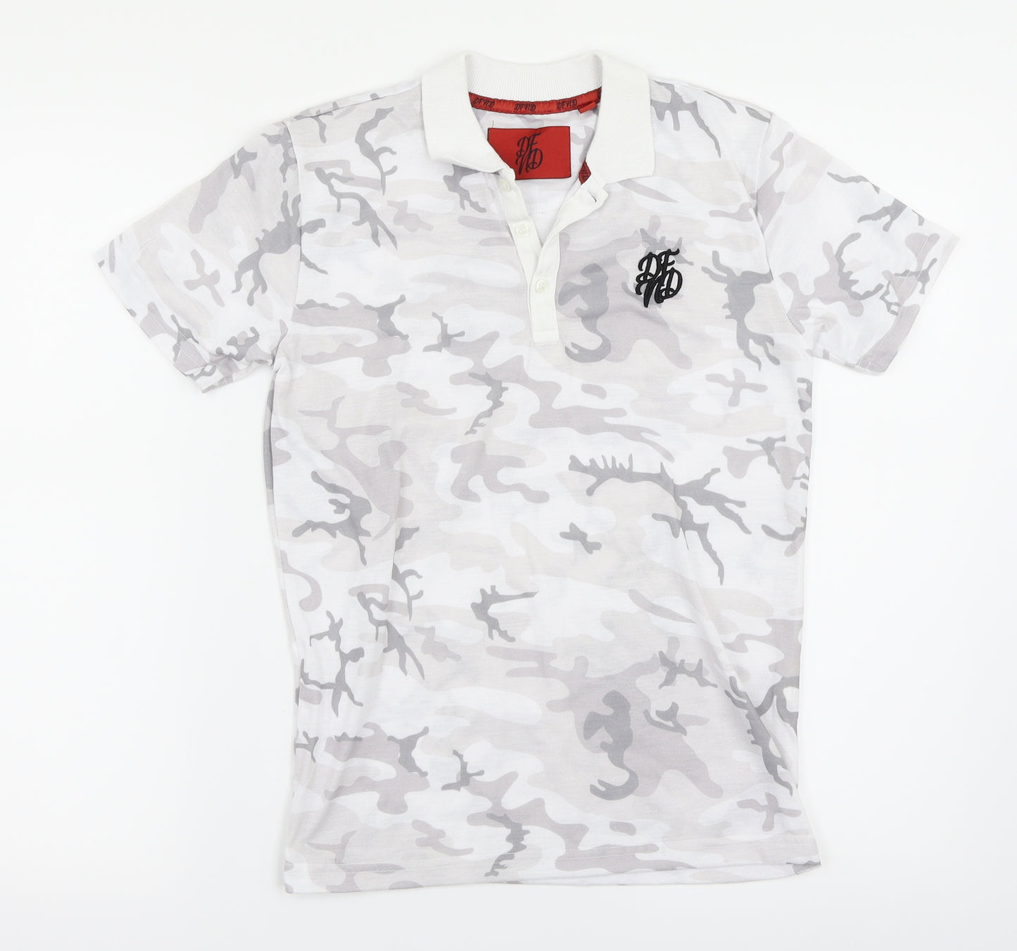 DFND Boys White Camouflage  Basic Polo Size 11-12 Years