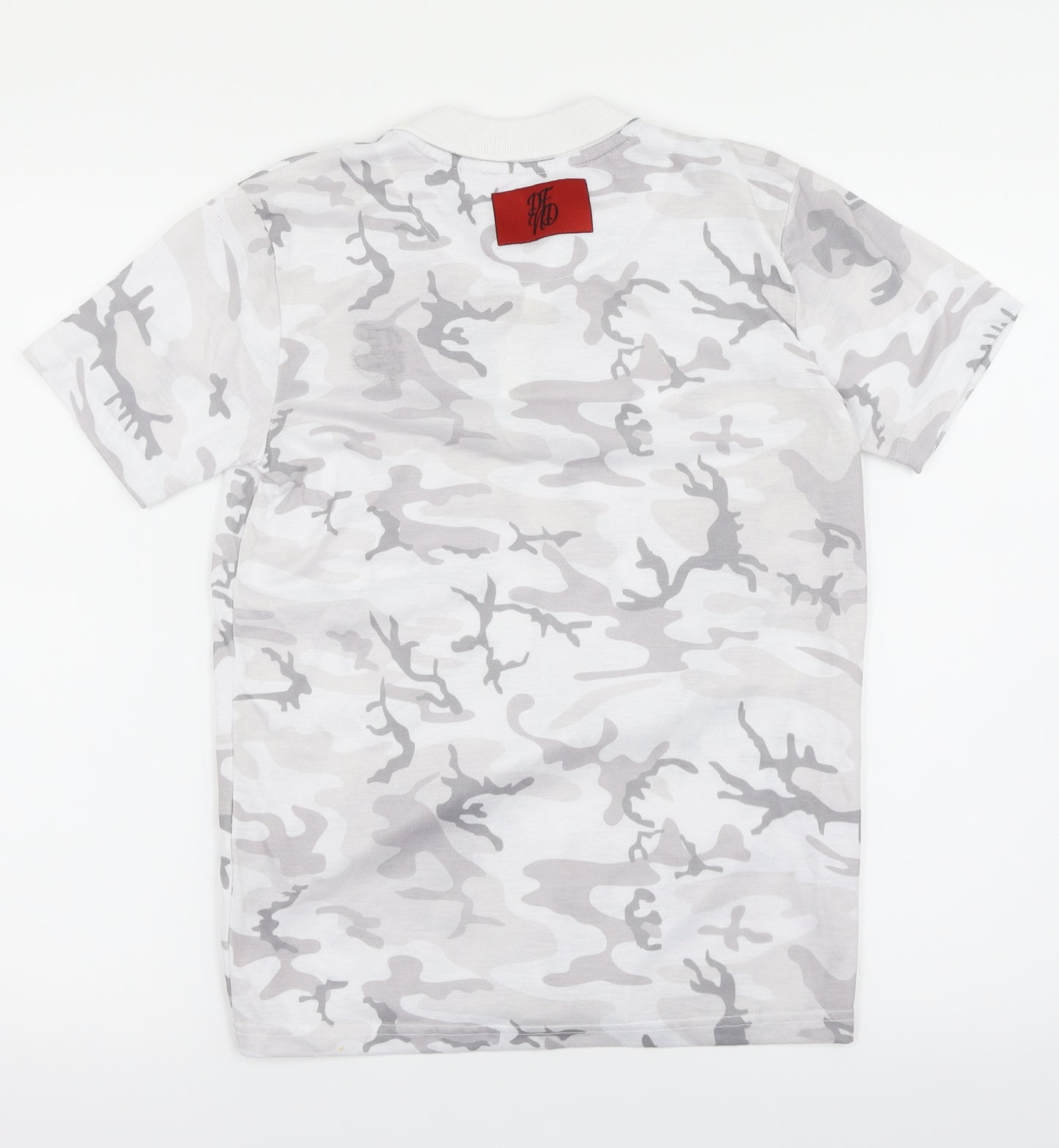 DFND Boys White Camouflage  Basic Polo Size 11-12 Years