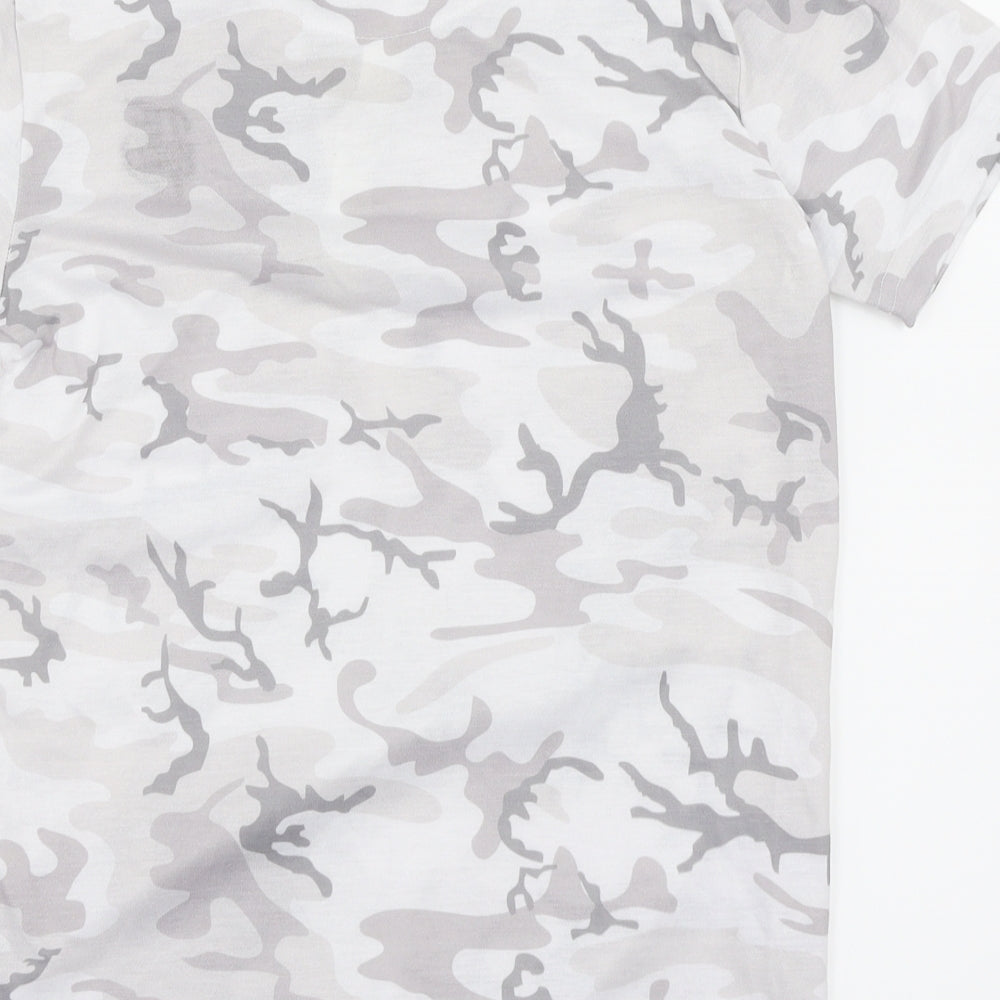 DFND Boys White Camouflage  Basic Polo Size 11-12 Years