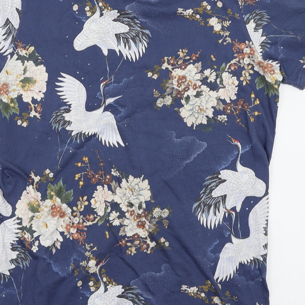 River Island Boys Blue Floral  Basic T-Shirt Size 11-12 Years