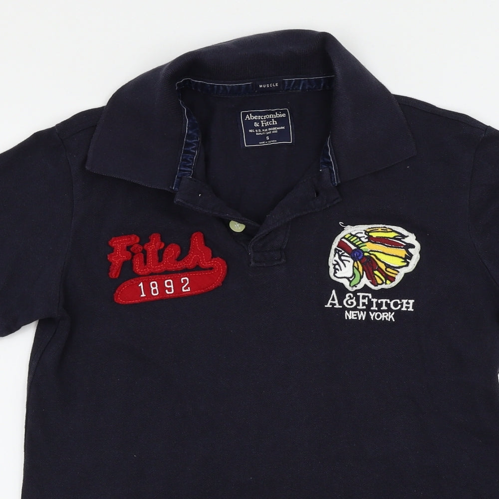 Abercrombie & Fitch Mens Blue    Polo Size S