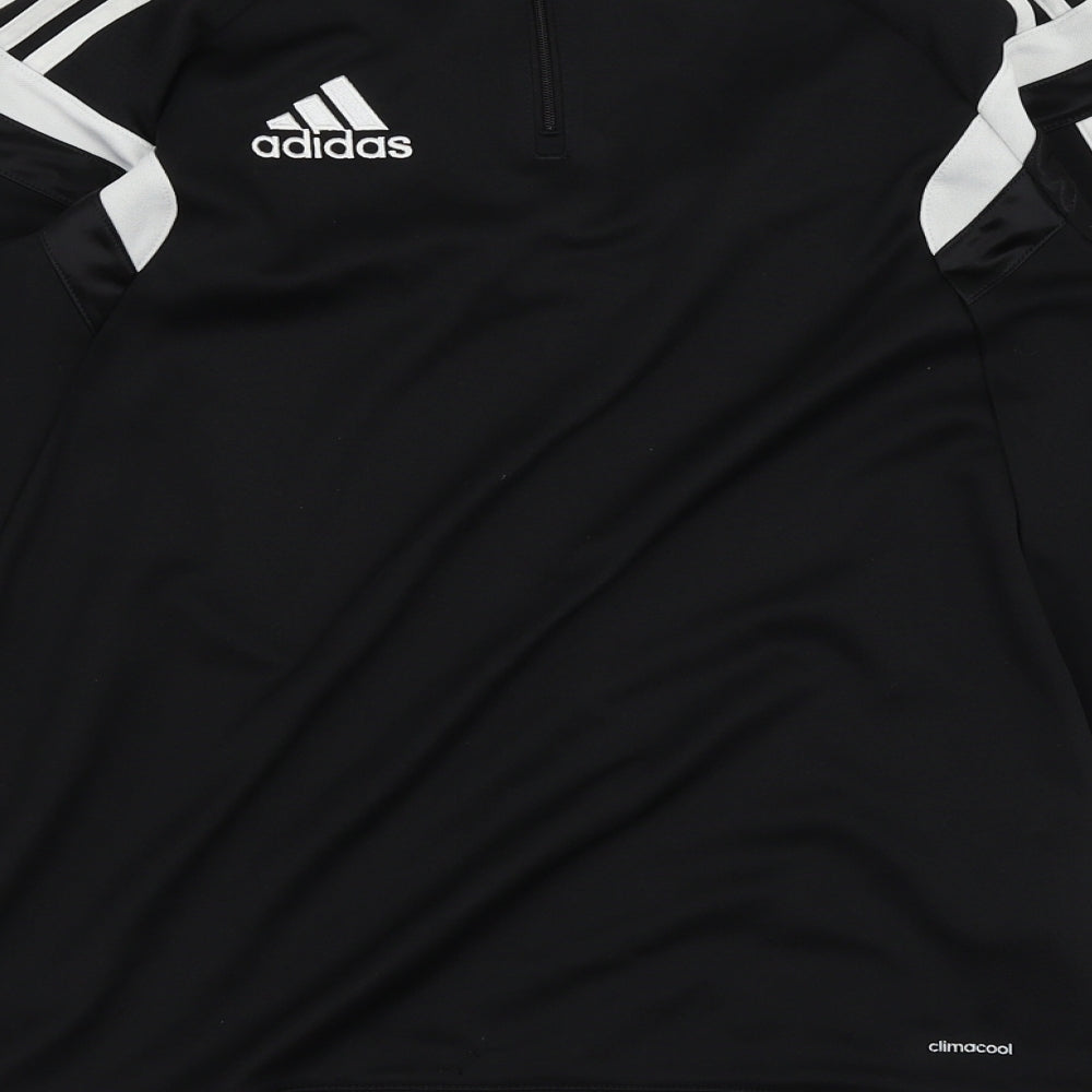 adidas Boys Black   Pullover Sweatshirt Size 4-5 Years
