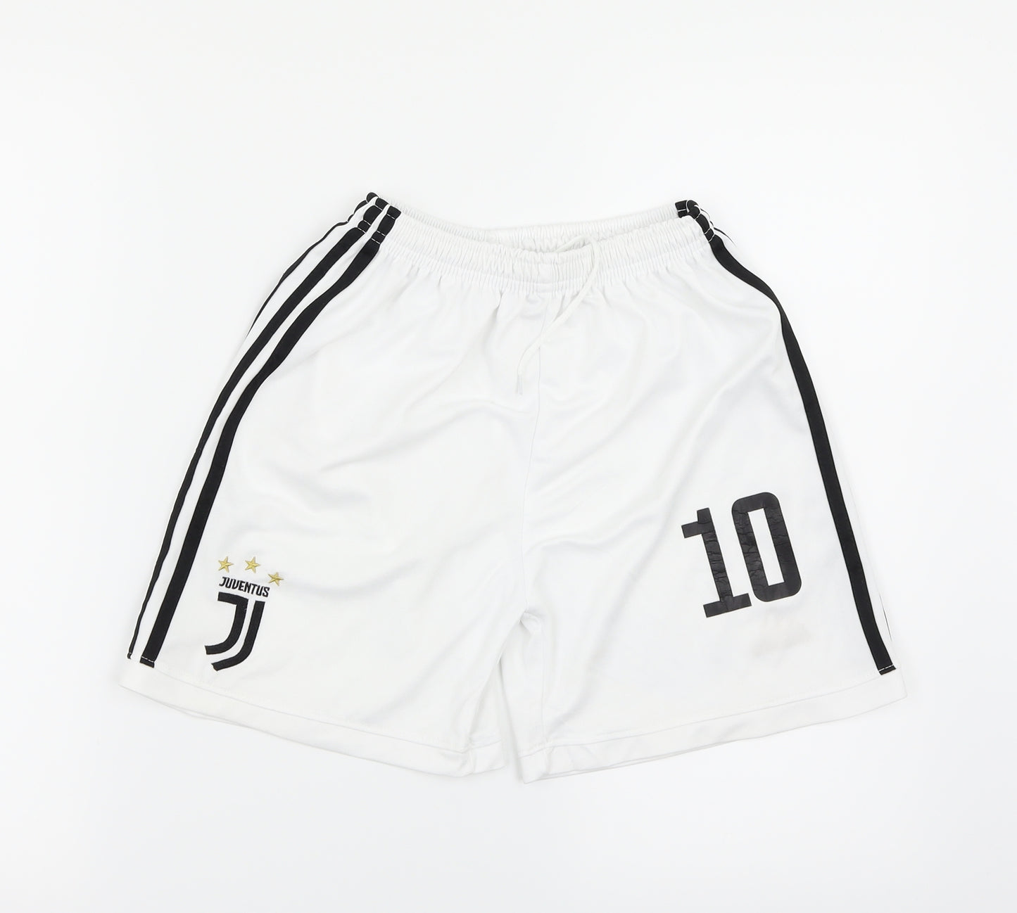 adidas Boys White   Sweat Shorts Size 12-13 Years - Juventus Football