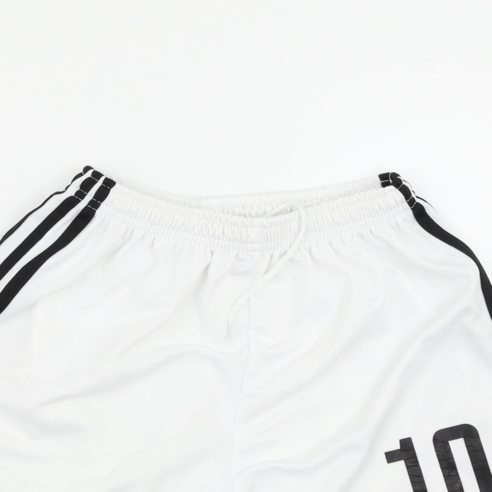 adidas Boys White   Sweat Shorts Size 12-13 Years - Juventus Football