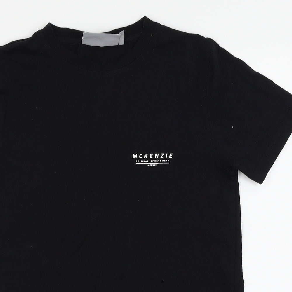 McKenzie Boys Black   Basic T-Shirt Size 12-13 Years