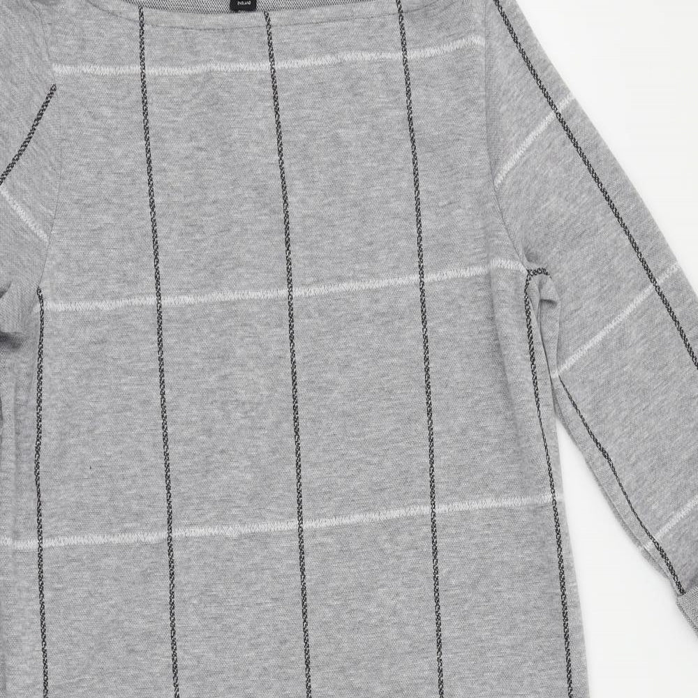 Atmosphere Womens Grey Patchwork  T-Shirt Dress  Size 12