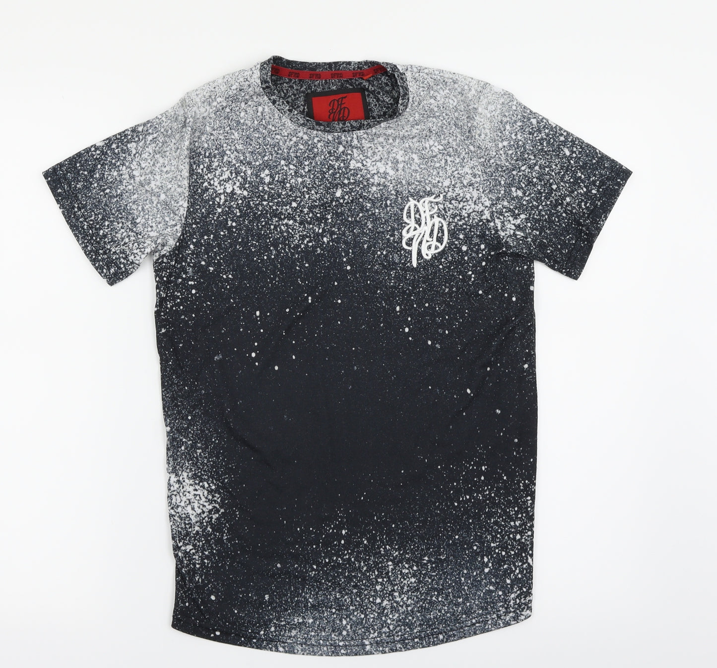 DFND Boys Black Spotted  Basic T-Shirt Size 13-14 Years