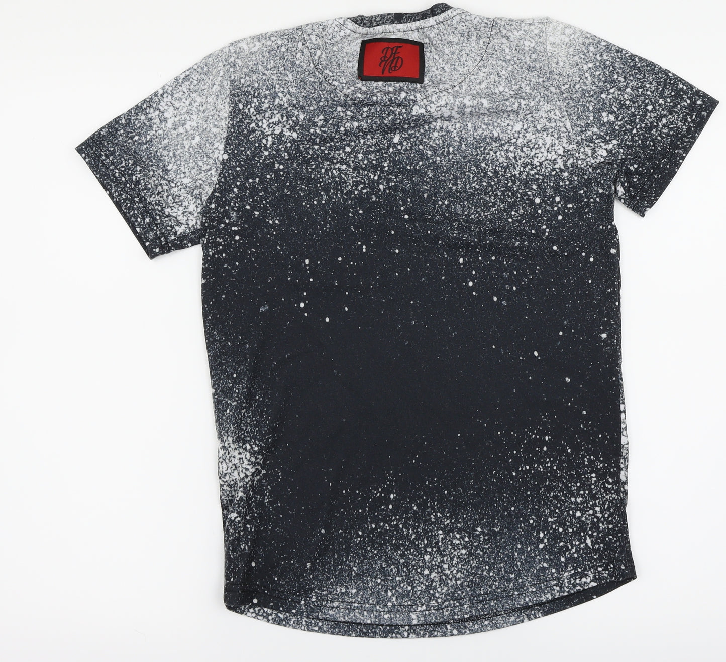 DFND Boys Black Spotted  Basic T-Shirt Size 13-14 Years
